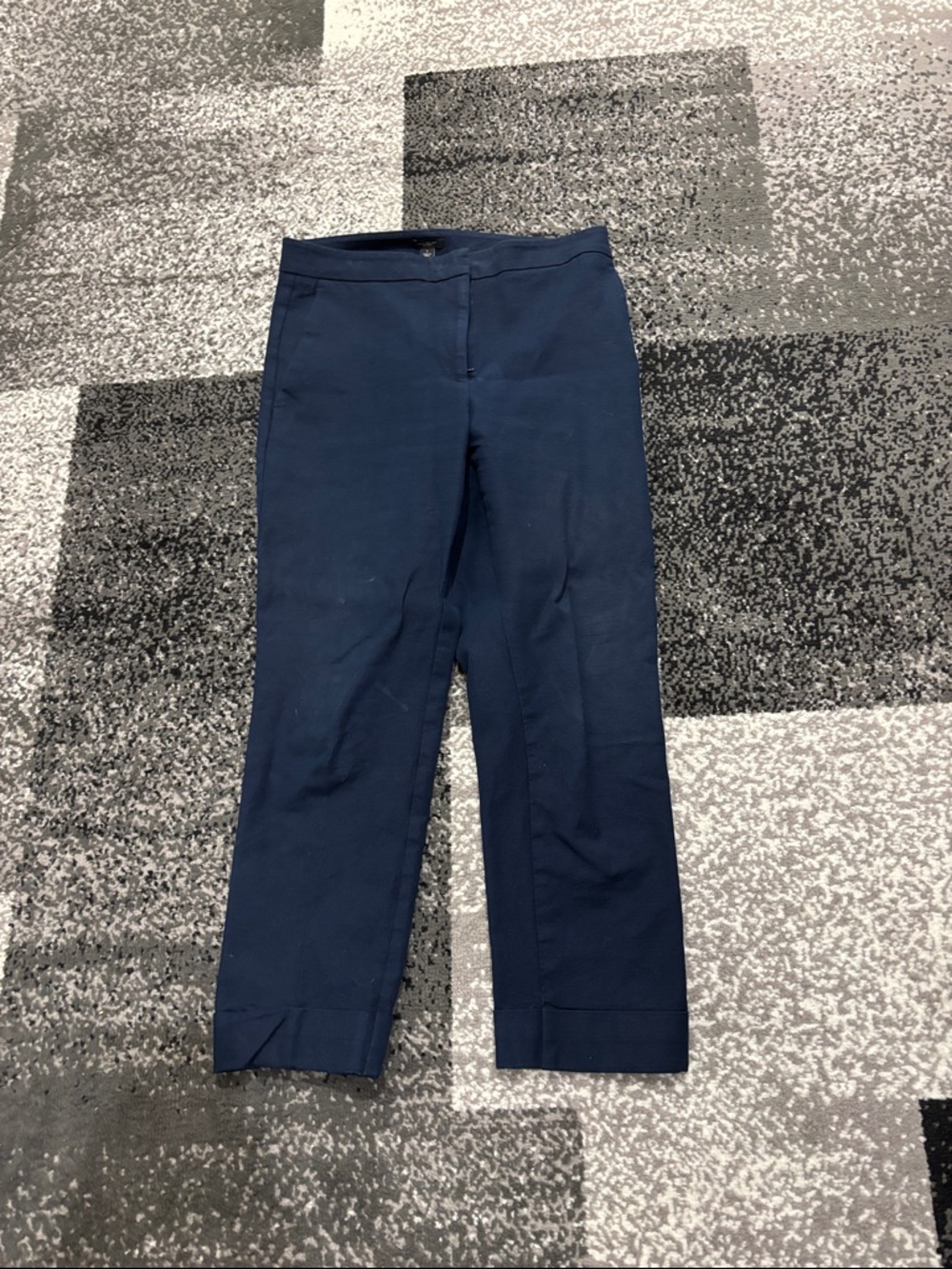Ann Taylor Factory Navy Straight-Leg Chinos